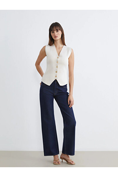 LC Waikiki LCW Vision Indigo Wideleg Kadın Jean Pantolon