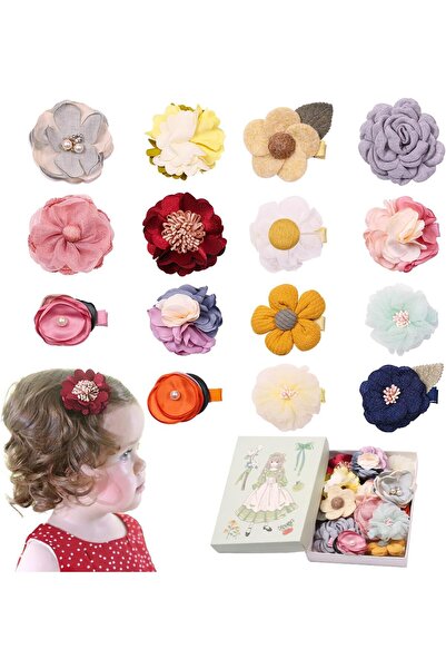 NALACAL مشابك شعر مزينة بالزهور للفتيات الصغيرات من - إكسسوارات شعر شيفون، مش...