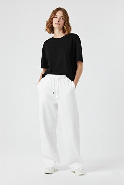 Wekame jeans Γυναικεία φόρμα oversized με ελαφρύ κλωστές με φαρδύ πόδι