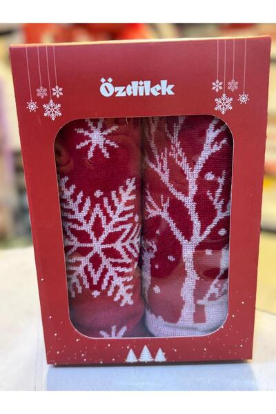 Özdilek مناشف رأس السنة الجديدة، علبة تحتوي على قطعتين