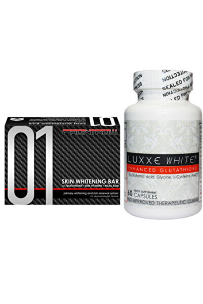 Luxxe White مجموعة كبسولات أصلية وصابون لتفتيح البشرة