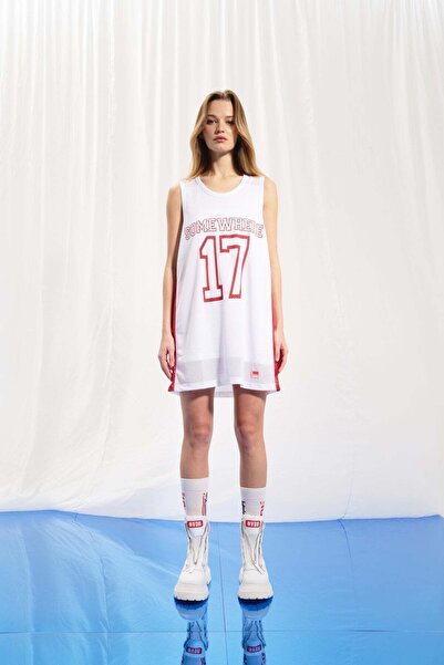 #vdr viadellerose Beyaz Basketbol Elbise 17059
