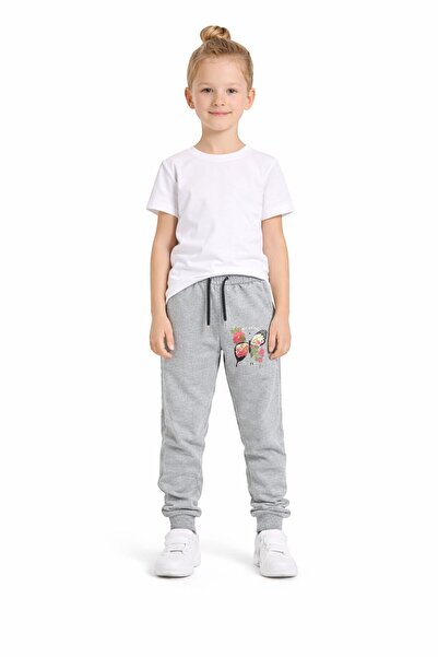 Eşofmancım Girl's Transitional Sweatpants Butterfly Printed