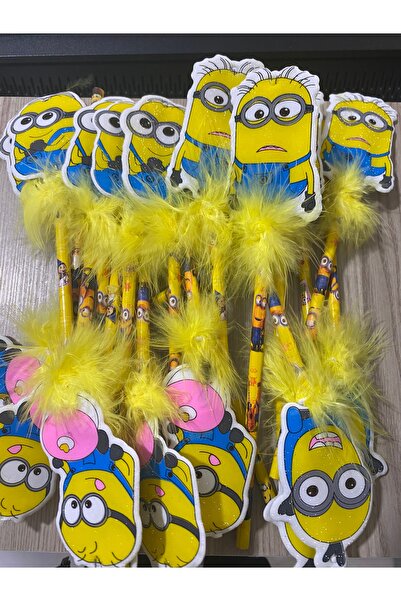 MFM Cadou stilou din lemn cu tematică Minion Crazy Thief 10 bucăți