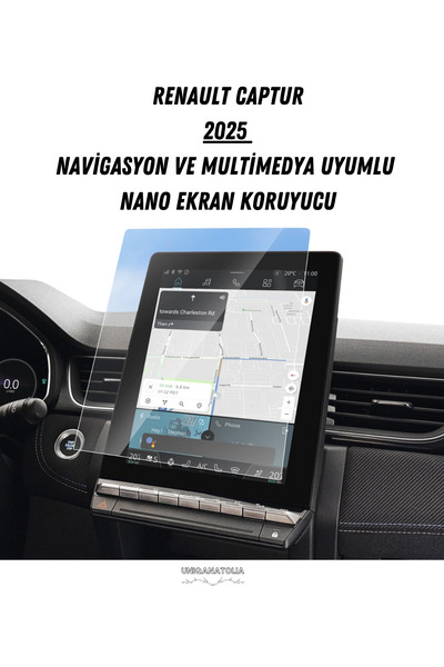 UniqAnatolia Renault Captur 2025 Navigation and Multimedia Compatible Nano Screen Protector