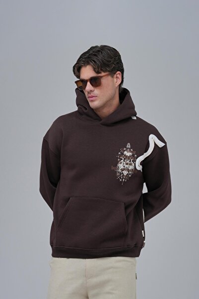 SAW Urbanity Nothing to Lose Oversize Sweatshirt Erkek Kahverengi