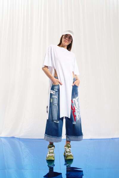 VDR Beyaz Maksi Tunik 17053