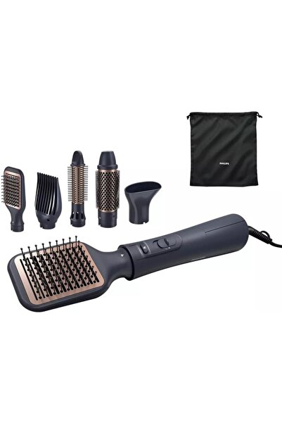 Philips Aparat de coafat Air Styler Series 5000 BHA530/00, 1000W, 3 setări de temperatură, acoperire ceramică, negru