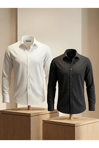 Etikmen Business Casual Seçim 2’li Slim Fit Erkek Gömlek
