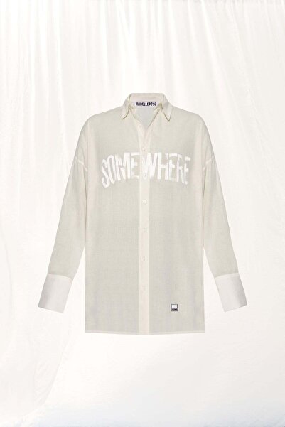 VDR Krem Baskili ince Gömlek 17324