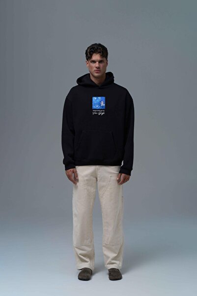 SAW Urbanity Shining Stars Oversize Sweatshirt Erkek Siyah