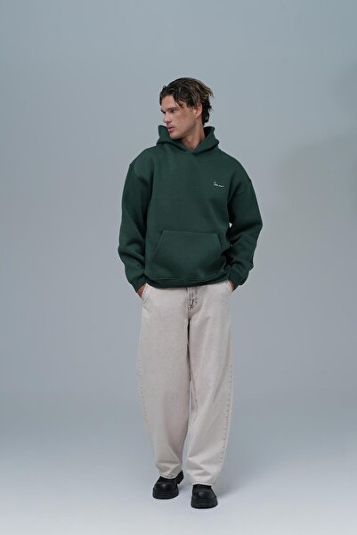 SAW Urbanity Echoes of Roots Oversize Sweatshirt Erkek Yeşil