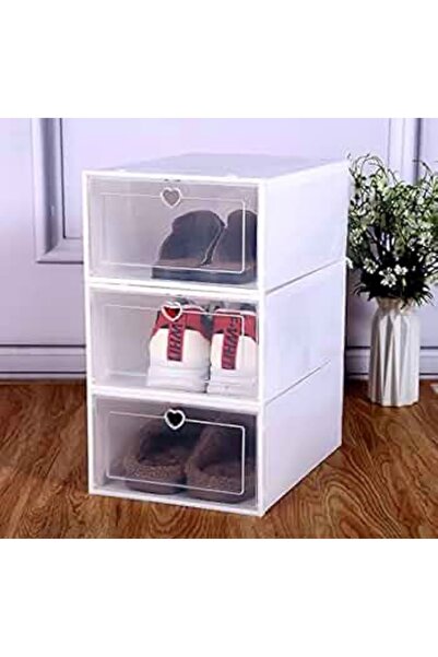 cc bin shihon Foldable shoe storage box, 3-piece set