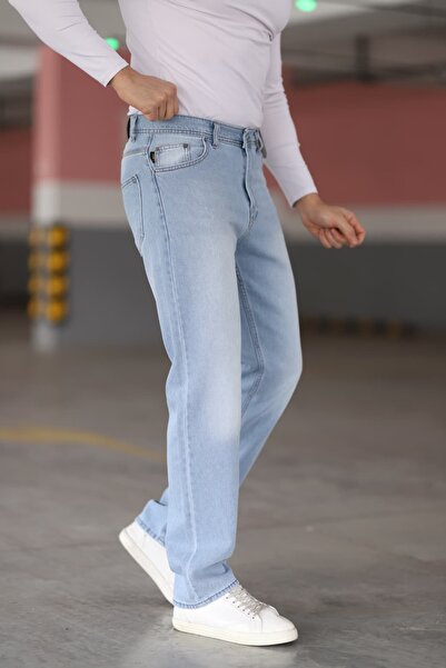 LORDA GİYİM TONI S Men's Denim Pants Baggy High Waist Zippered Lycra