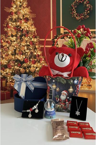 elovya SEVGİLİYE YILBAŞI HEDİYE KONSEPTİ KOKİNA KAR KÜRESİ PELUŞ KAR TANESİ K...