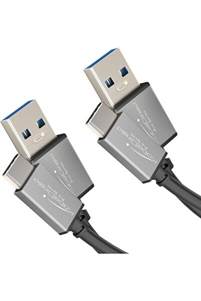 KABELDIREKT USB A 3.0 to USB C Cable - 2 x 1 Meter - (SuperSpeed Data and Charging Cable, Suitable f