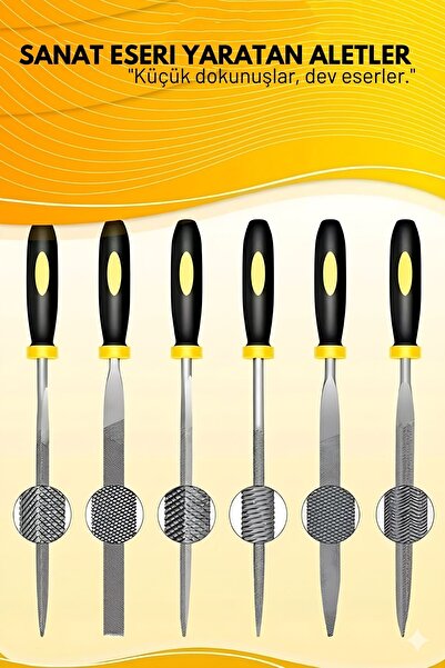 Transformacion Profesyonel 6'lı Ahşap Eğe ve Törpü Seti - Hassas Oyma ve Şeki...