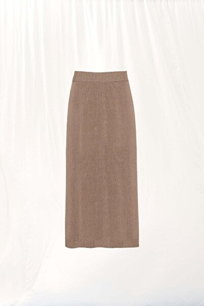 #vdr viadellerose Vdr Mink Knitwear Midi Skirt 17176