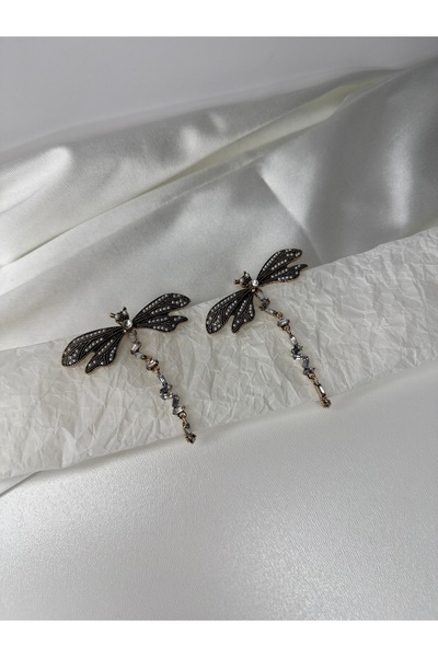 B3 Aksesuar Elegant Dragonfly Stone Earrings