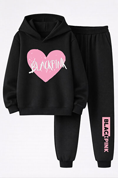MAGORS Blackpink Printed 3-Ply Quality Sweatshirt and Trackpants Kids Bottom-...