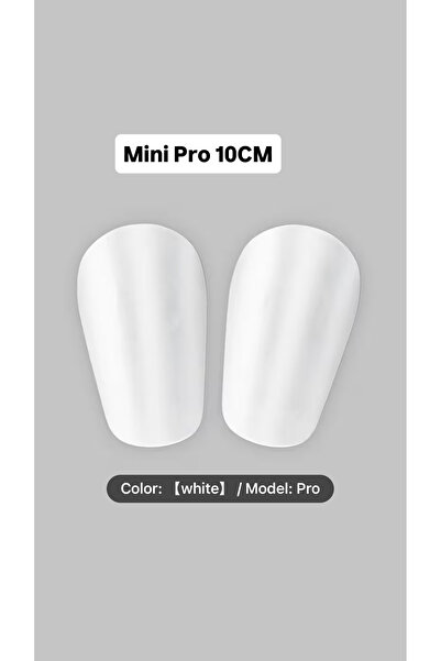 sporthome Mini Boy Pro Білі футбольні щитки 10 см з подарунком у вигляді тримача для шкарпеток