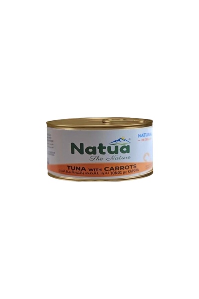 Natua ناتوا طعام رطب للقطط البالغة بالتونا والجزر في الجيلي 85g