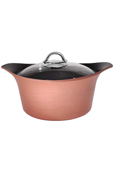 Akdeniz Ametist Kendinden Kulplu Cam Kapaklı 18 Cm Derin Döküm Tencere