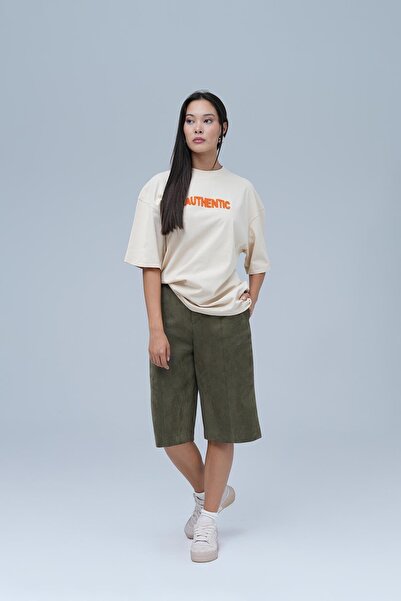 SAW Urbanity Authentic Oversize Tişört Kadın Stone