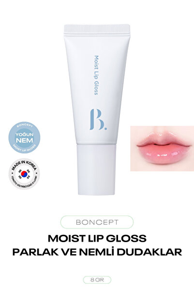 BONCEPT Nemli ve Parlak Görünüm Sağlayan Kore Gloss Moist Lip Gloss