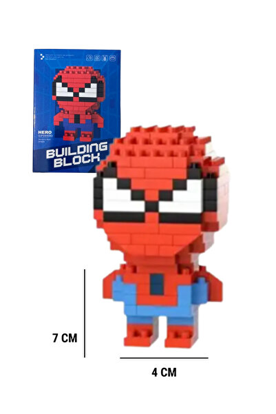 WUNİT Bricks Örümcek Adam Karakter Figürü 3D Yapboz Puzzle Yapı Oyuncakları