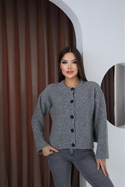 DMBASİC Side Slit Detail Women's Knitwear Cardigan
