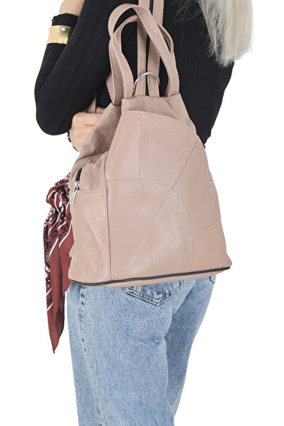 Erzeno Genuine Leather Women's Backpack / Suitable for Use as a Multifunctional Shoulder Bag and Backpack