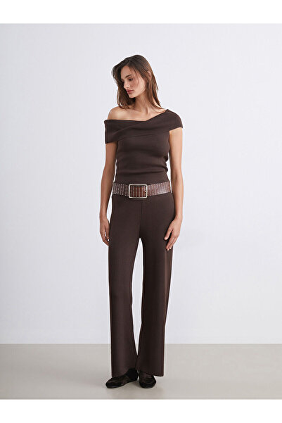 LC Waikiki Women's Knitwear Trousers with Elastic Waist