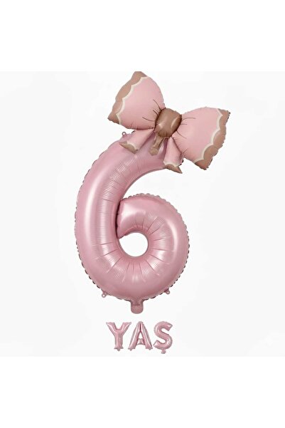 ÇITIPITISTORE pembe renk 2 li rakam fiyonk folyo balon