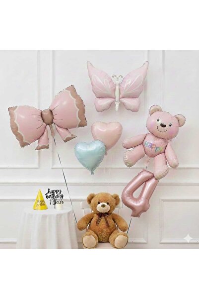 ÇITIPITISTORE Set de petrecere de aniversare cu numere și fundițe retro cu fl...