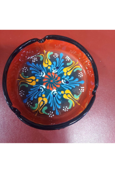 esdekor Large ashtray diameter 10cm height 4cm ceramic handmade 1 piece