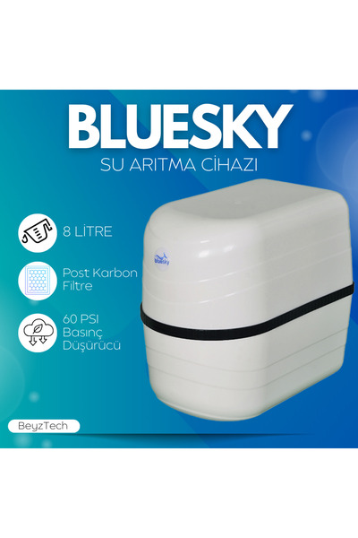 BLUESKY Blue Sky 8 L Pompalı Su Arıtma Cihazı – Kolay Kurulum & Temiz Su