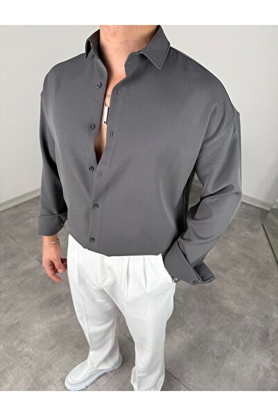 BE TOR OVERSİZE DABIL İTHAL KUMAŞ GÖMLEK