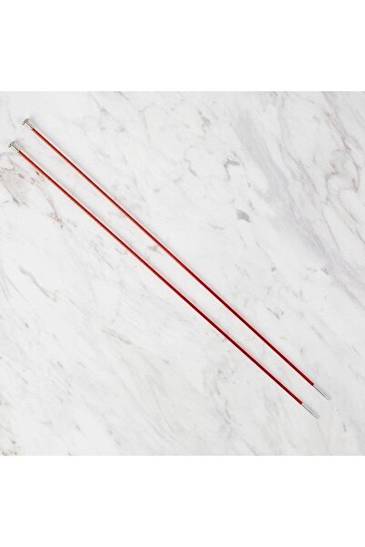 ElyxStore إبرة حياكة معدنية حمراء اللون مقاس 2.5 مم - ذات طرف فضي