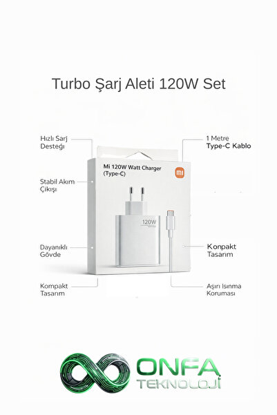 shop ONFA TEKNOLOJİ 120W TURBO ŞARJ ALETİ