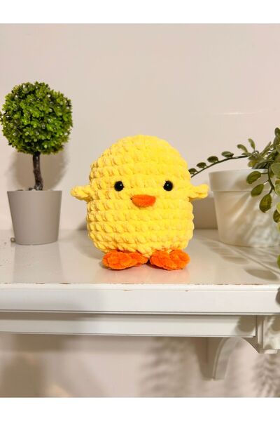 Patiska Tasarım لعبة صيصان أميجورومي مصنوعة يدويًا من خيط المخمل 11 سم - دمية صغيرة مزخرفة من القطيفة |   زينة غرفة الأطفال والرضع