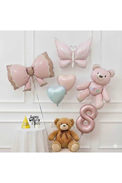 ÇITIPITISTORE Set de petrecere de aniversare cu numere și fundițe retro cu fl...