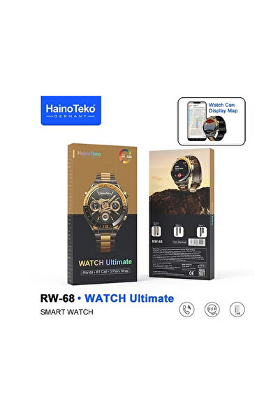 TİKWATCH RW-68 Premium Akıllı Saat | 3 Kordonlu, Amoled Ekranlı