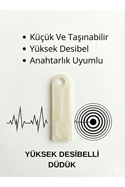 Karerca 1 Adet Acil Durum Deprem Düdüğü Kompakt Yüksek Desibelli