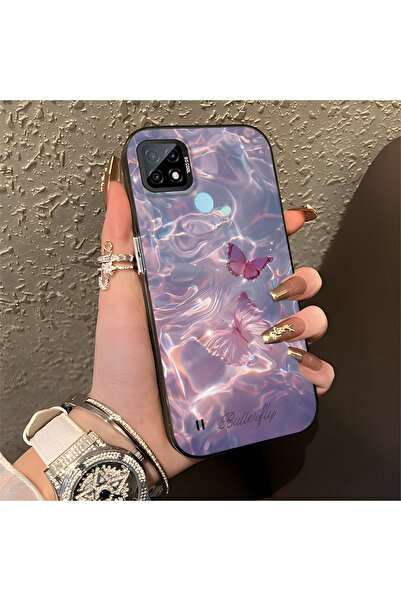 Hontinga حافظة متوافقة مع هاتف Realme C21، حافظة هاتف صلبة مضادة للسقوط، Lşık...