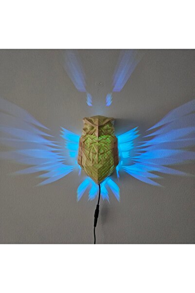 JETJEST 3d Rgb Işıklı Baykuş Aplik