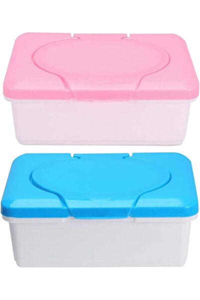 ELECDON 2 Pcs Baby Wet Tissue Box, Portable Wet Wipe Travel Cases Napkin Tiss...