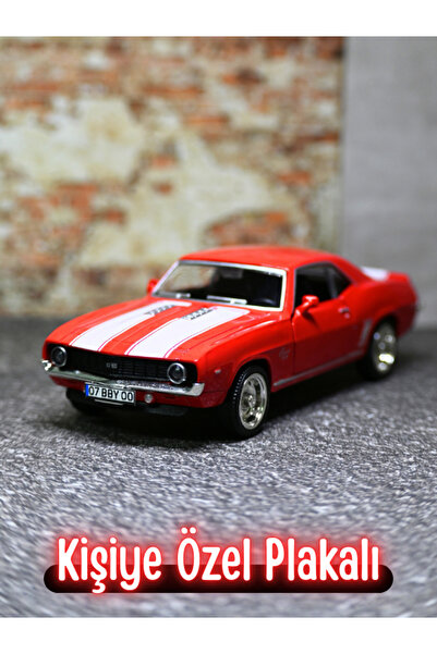 bebeym 1969 Chevrolet Camaro SS Metal Model Araba - 1:24 Ölçek Kırmızı