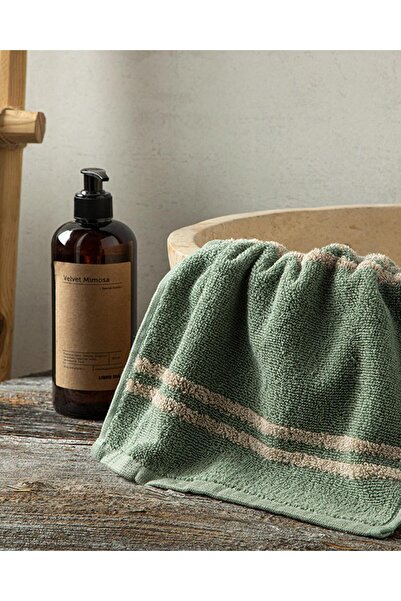 English Home Toretto Cotton Hand Towel 30X40 cm Green-Beige