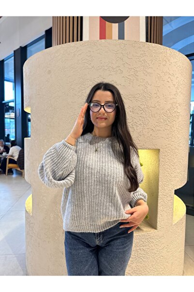 moda çağdaş Pulover tricotat pentru femei supradimensionat Balloon Sleeve bas...